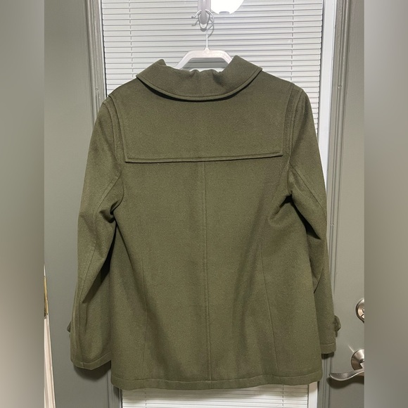 Brooks Brothers Women's Wool Cashmere Blend Toggle Button Lined Green Coat Sz 12 - Picture 2 of 8